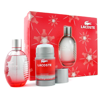 Lacoste Red, 3pcs Giftset (includes 75ml EDT, 75ml AfterShave, 75ml DeoStick)